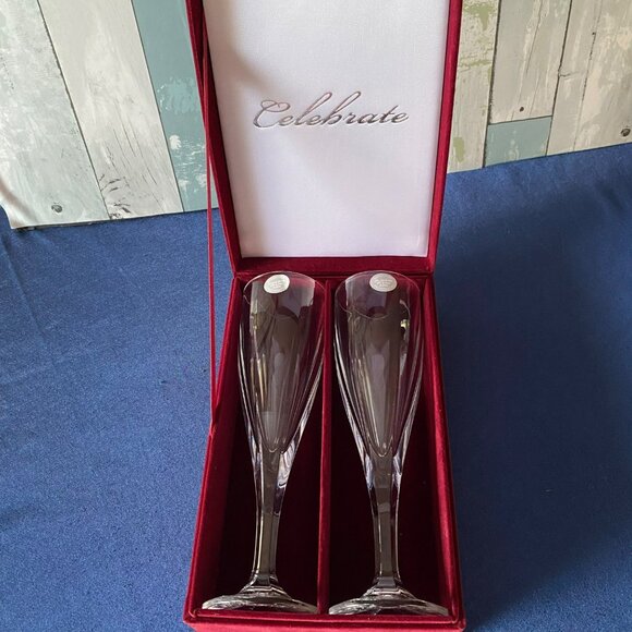 Amazon.com | Jozen Gift Champagne Flutes - Crystal Glass  Crystal Champagne Flutes
